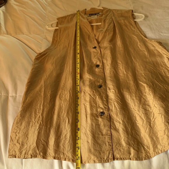 Vintage 80’s Forenza 100% Silk Sleeveless Blouse Excellent Condition! L - Picture 7 of 7